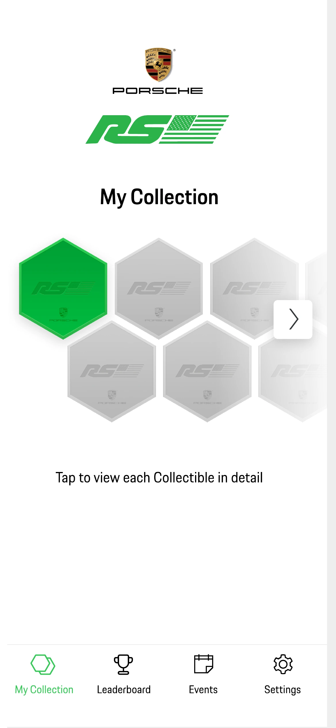 My Collection, with the delivery collectible owned and the rest still to earn